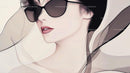 Chic Fashion Illustration of a Woman in Sunglasses