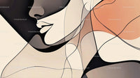 Abstract Female Profile with Geometric Elegance