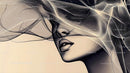 Elegant Abstract Portrait with Flowing Lines