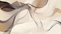 Elegant Flowing Lines in Beige Abstract Art Design