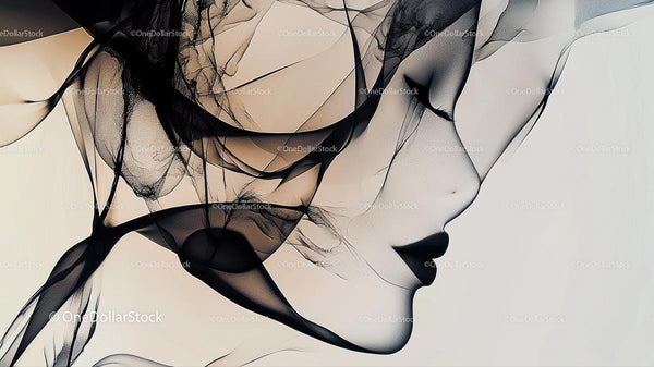 Elegant Abstract Silhouette of a Woman