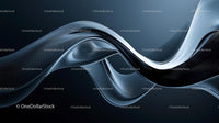 Dynamic Abstract Fluid Shapes in Elegant Blue Tones