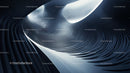 Futuristic Abstract Design with Wavy Lines and Smooth Curves