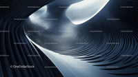 Futuristic Abstract Design with Wavy Lines and Smooth Curves
