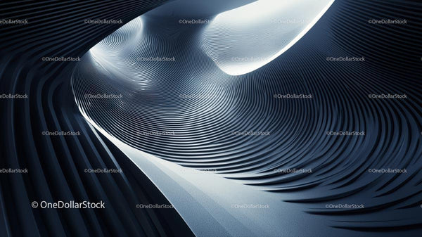 Futuristic Abstract Design with Wavy Lines and Smooth Curves