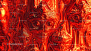 Abstract Red Texture with Alien-Like Patterns