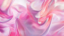 Elegant Pink Silk Fabric with Flowing Waves