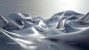 Futuristic Metallic Waves in Silver Hues