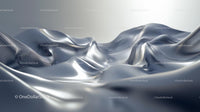 Futuristic Metallic Waves in Silver Hues