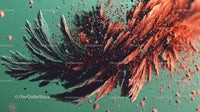 Vibrant Particle Explosion in Abstract Art Composition