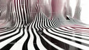 Dynamic Flow of Black and White Abstract Stripes