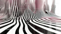Dynamic Flow of Black and White Abstract Stripes