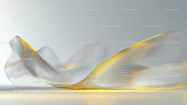 Elegant Abstract with Golden Fluid Lines