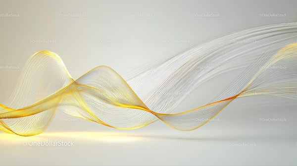 Elegant Abstract Waves in Soft Gold and Silver