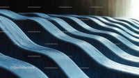 Abstract Wavy Metal Surface with Corrugated Texture