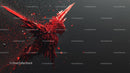 Dynamic Abstract Art with Red Shattered Fragments