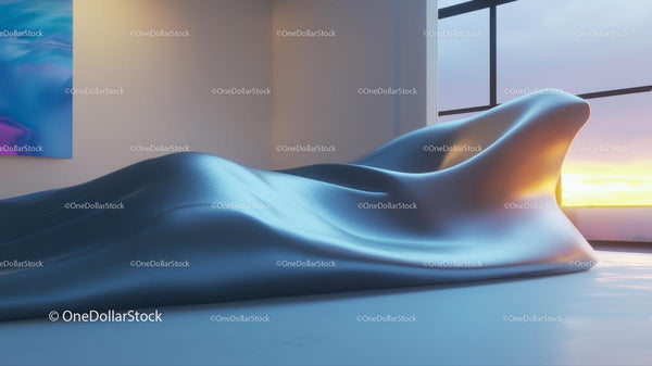 Elegant Abstract Sculpture in Sunlit Modern Interior