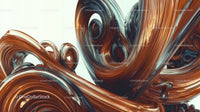 Dynamic Abstract Swirls and Metallic Fluidity