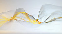Abstract Yellow and Gray Flowing Wave Design