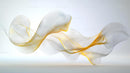 Fluid Abstract Wave in Yellow and White Tone