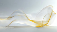Abstract Flowing Lines with Yellow Accents