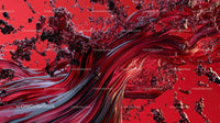 Dynamic Red Fluid Motion with Textured Details