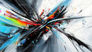 Vibrant Abstract Explosion with Dynamic Colorful Streaks