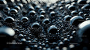 Close-Up of Shiny Water Droplets on a Textured Surface
