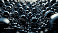 Close-Up of Shiny Water Droplets on a Textured Surface
