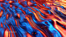 Vibrant Blue and Orange Abstract Wave Texture