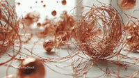 Intricate Tangled Copper Wire Pattern