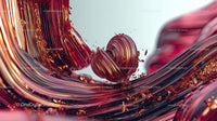Vibrant Metallic Swirl with Golden Highlights
