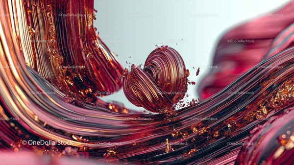 Vibrant Metallic Swirl with Golden Highlights