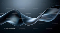 Elegant Blue Waves in Futuristic Abstract Design