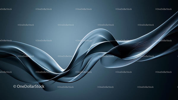 Elegant Blue Waves in a Futuristic Abstract Design