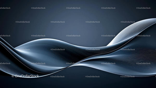 Elegant Blue Waves in Abstract Fluid Design