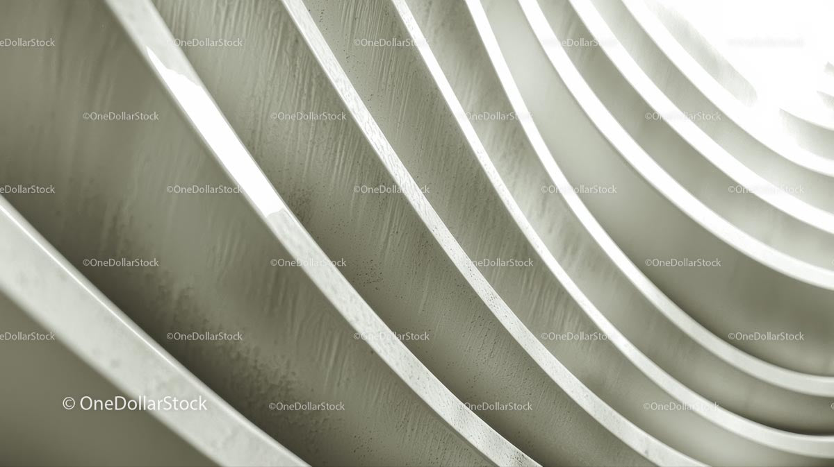 Zakrzywione metalowe żebra w nowoczesnym wzornictwie architektonicznym
