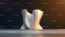 Abstract White Sculpture with Elegant Curves