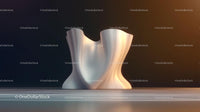 Abstract White Sculpture with Elegant Curves