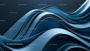 Abstract Blue Curves in Dynamic Fluid Motion