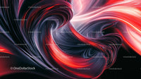 Dynamic Abstract Flow in Red and Black Hues