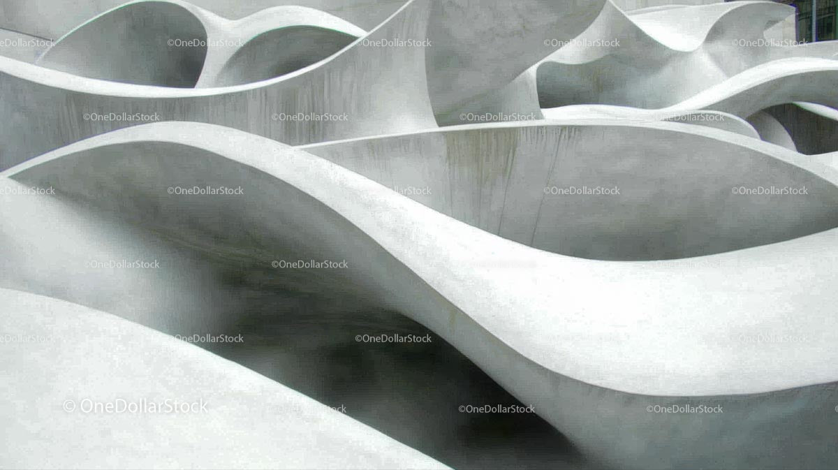 Abstrakcyjne wzory fal betonowych w nowoczesnej architekturze