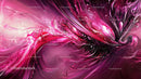 Vibrant Pink Swirling Abstract Digital Art