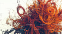 Vibrant Abstract Twirls of Colorful Curly Lines