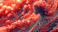 Surreal Fantasy Landscape with Ethereal Figure