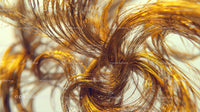 Intricate Swirling Golden Fibers