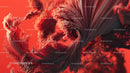 Intricate Red Swirl in Abstract Digital Art