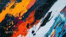 Dynamic Abstract Art with Bold Colorful Strokes