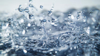 Dynamic Water Splash with Clear Droplets