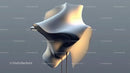 Modern Abstract Fabric Sculpture with Soft Curves
